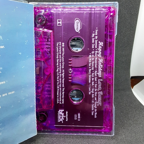 Happy Holidays Love Barney Collectible Vintage Audio Cassette Tape Kids Music - Picture 2 of 4